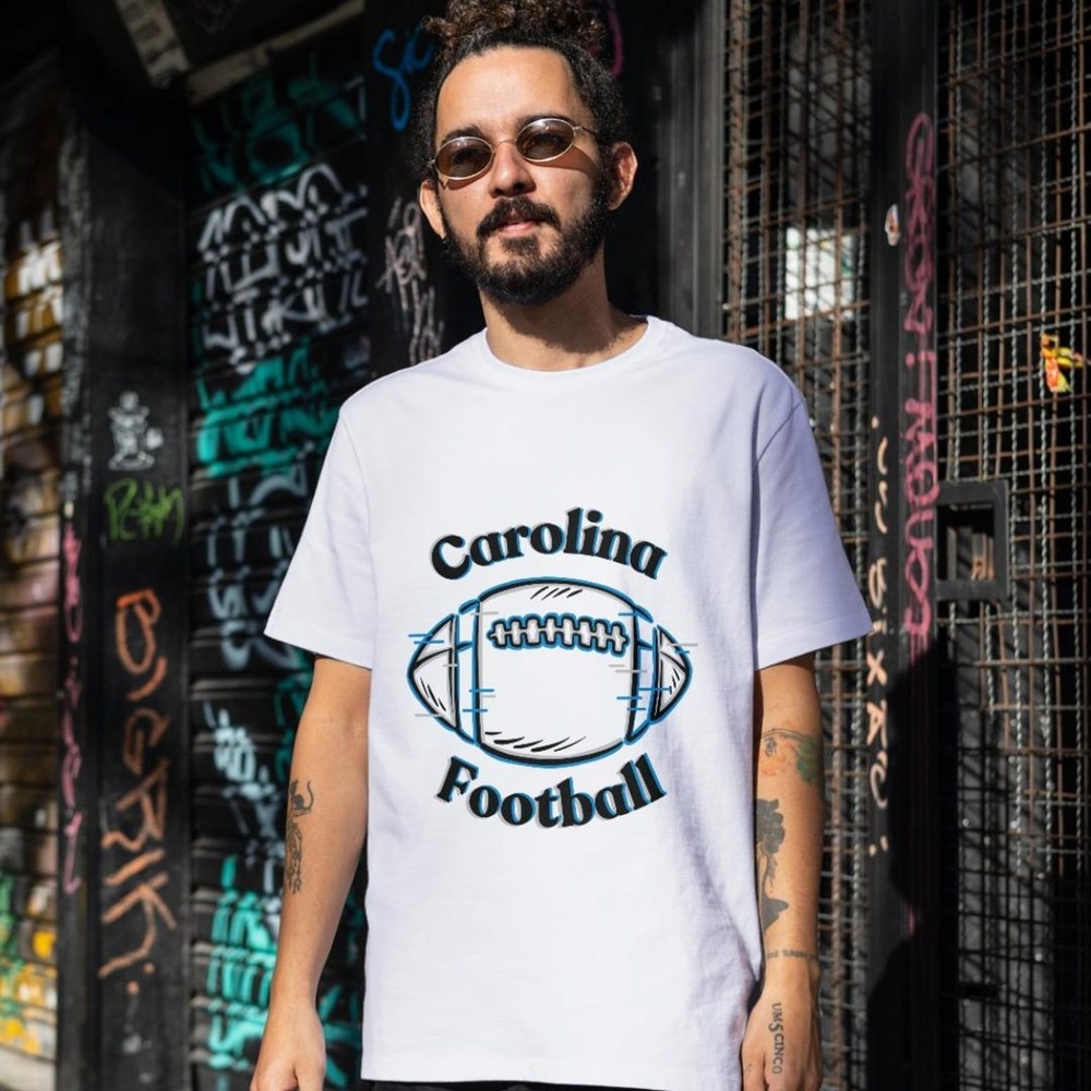 Carolina Glitch Blue Silver Football Shirt